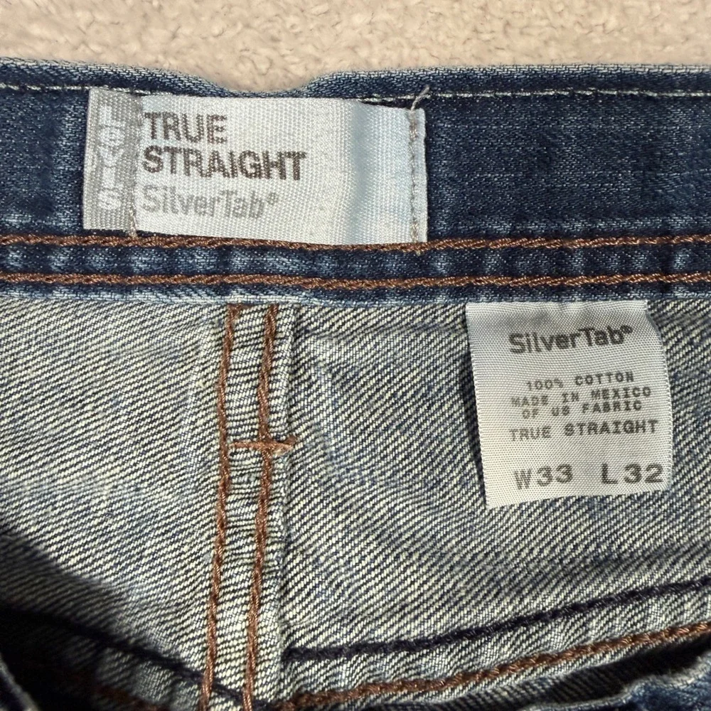 Vintage Y2K‎ Levi's SilverTab True Straight Jeans Mens W33 L32 Denim Wide Leg